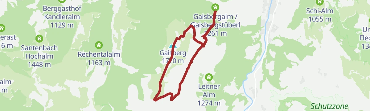 Route map: Gaisberg Joch